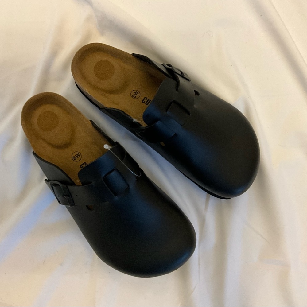 Black Clogs with Buckle - Women